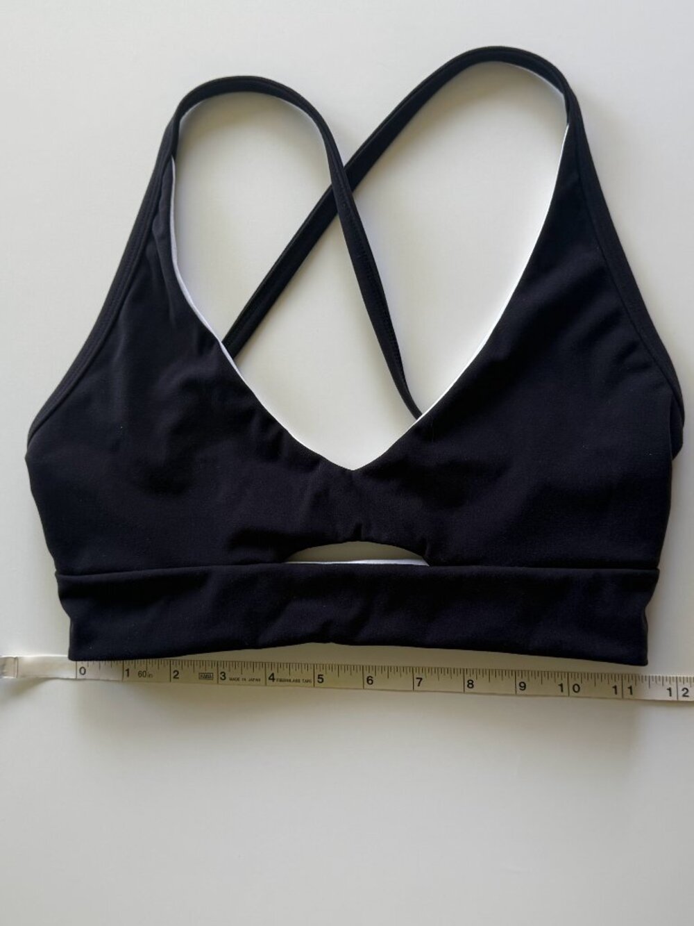 Buffbunny Collection Onyx Black Harmony Halter Sports Bra - Size Small